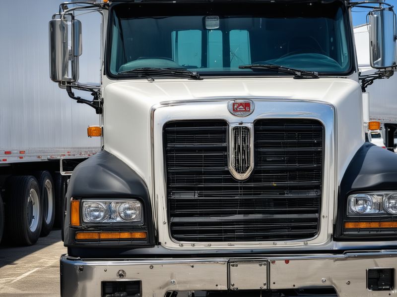 Heavy duty truck cab repair and body panel replacement showing expert craftsmanship