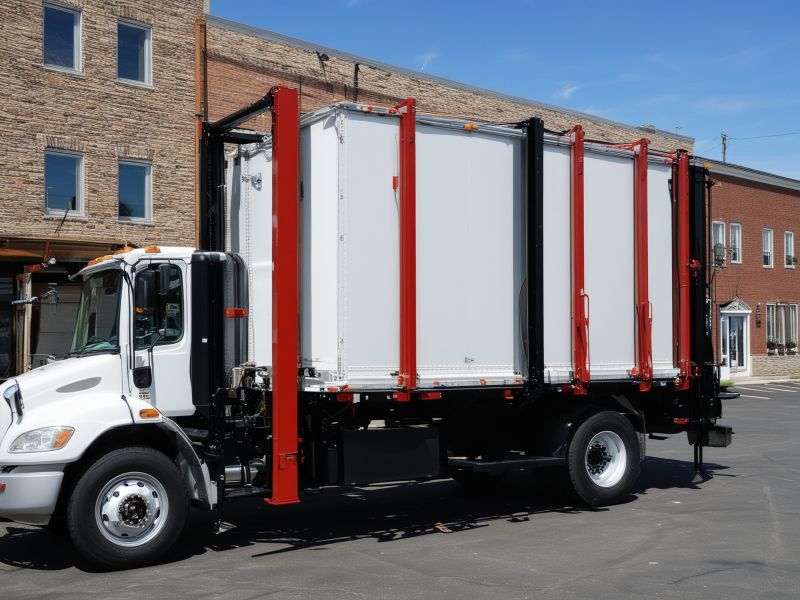 Custom lift gate installation on delivery truck with professional mounting